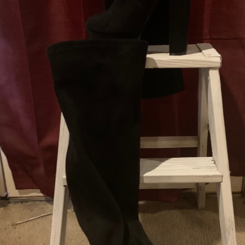 Black Thigh high heel boots
